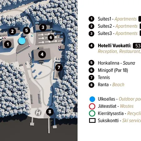 Aateli Lakeside - Former Lägenhetshotell Vuokatti